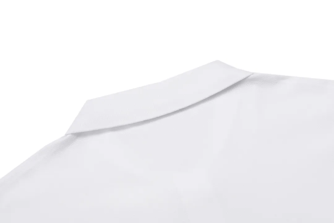 🅿️190 RALPH LAUREN 2025 new style classic polo embroidered little bee logo, same style for men and women, casual polo shirt ·Customized pique cotton fabric ·Imported Tajima machine embroidery technology ·Collar label, hangtag, main mark and three labels complete Color: White Size: M-XXXL